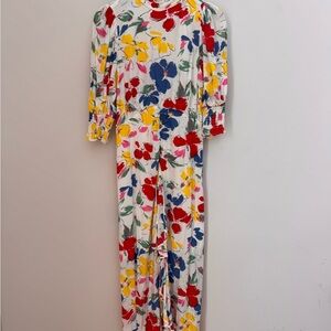 RIXO x Target Floral Maxi Dress | Size 4 | Puff Sleeve | Mock Neck NWT